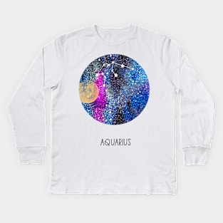 Aquarius Constellation,  Aquarius Kids Long Sleeve T-Shirt